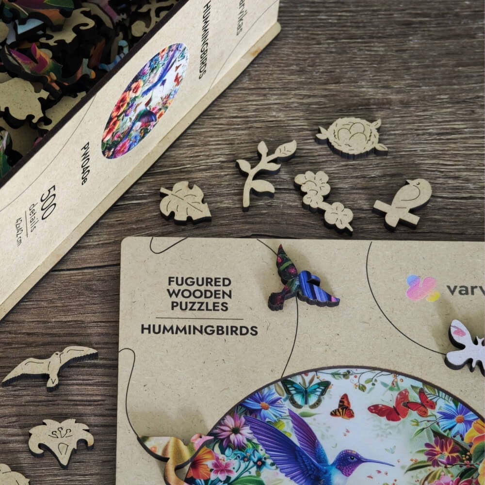 Wooden Jigsaw Puzzle 500 pcs | Hummingbirds (PW040e) – Wooden puzzles | Varvikas.Shop