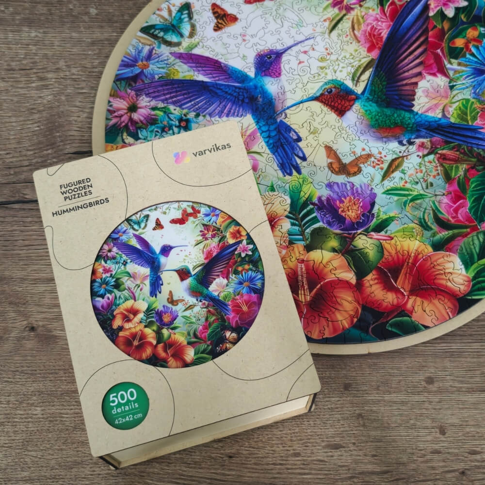 Wooden Jigsaw Puzzle 500 pcs | Hummingbirds (PW040e) – Wooden puzzles | Varvikas.Shop