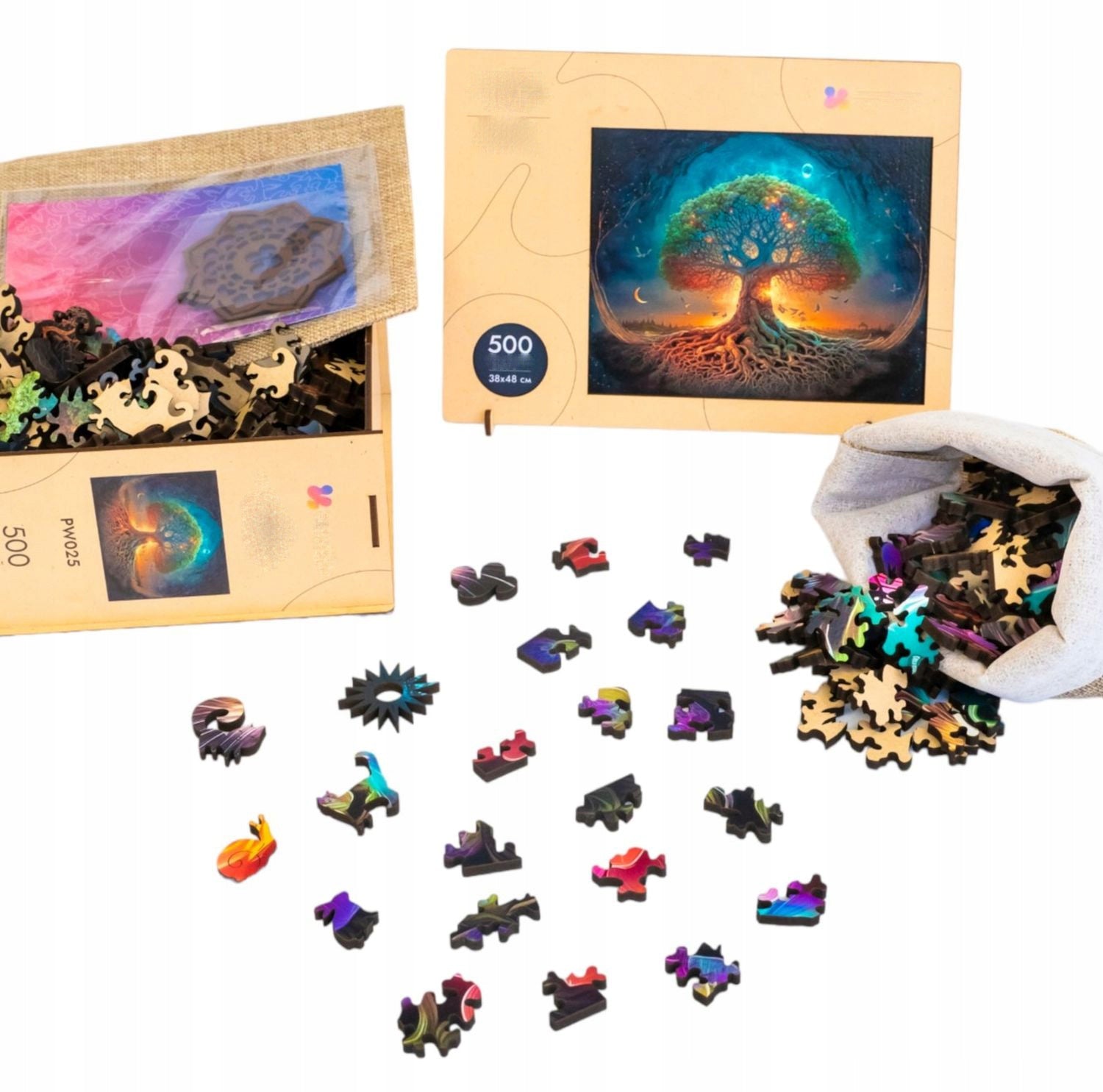 Wooden Jigsaw Puzzle 500 pcs | Moon Tree (PW025e) – Wooden puzzles | Varvikas.Shop