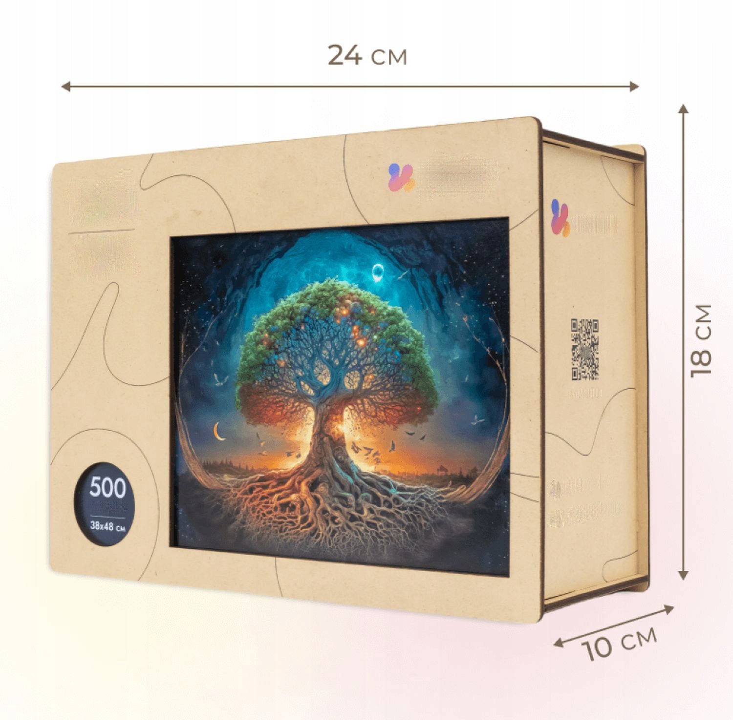 Wooden Jigsaw Puzzle 500 pcs | Moon Tree (PW025e) – Wooden puzzles | Varvikas.Shop