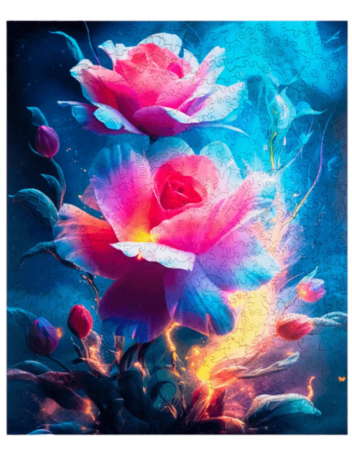 Wooden Jigsaw Puzzle 500 pcs | Roses (PW028e) – Wooden puzzles | Varvikas.Shop