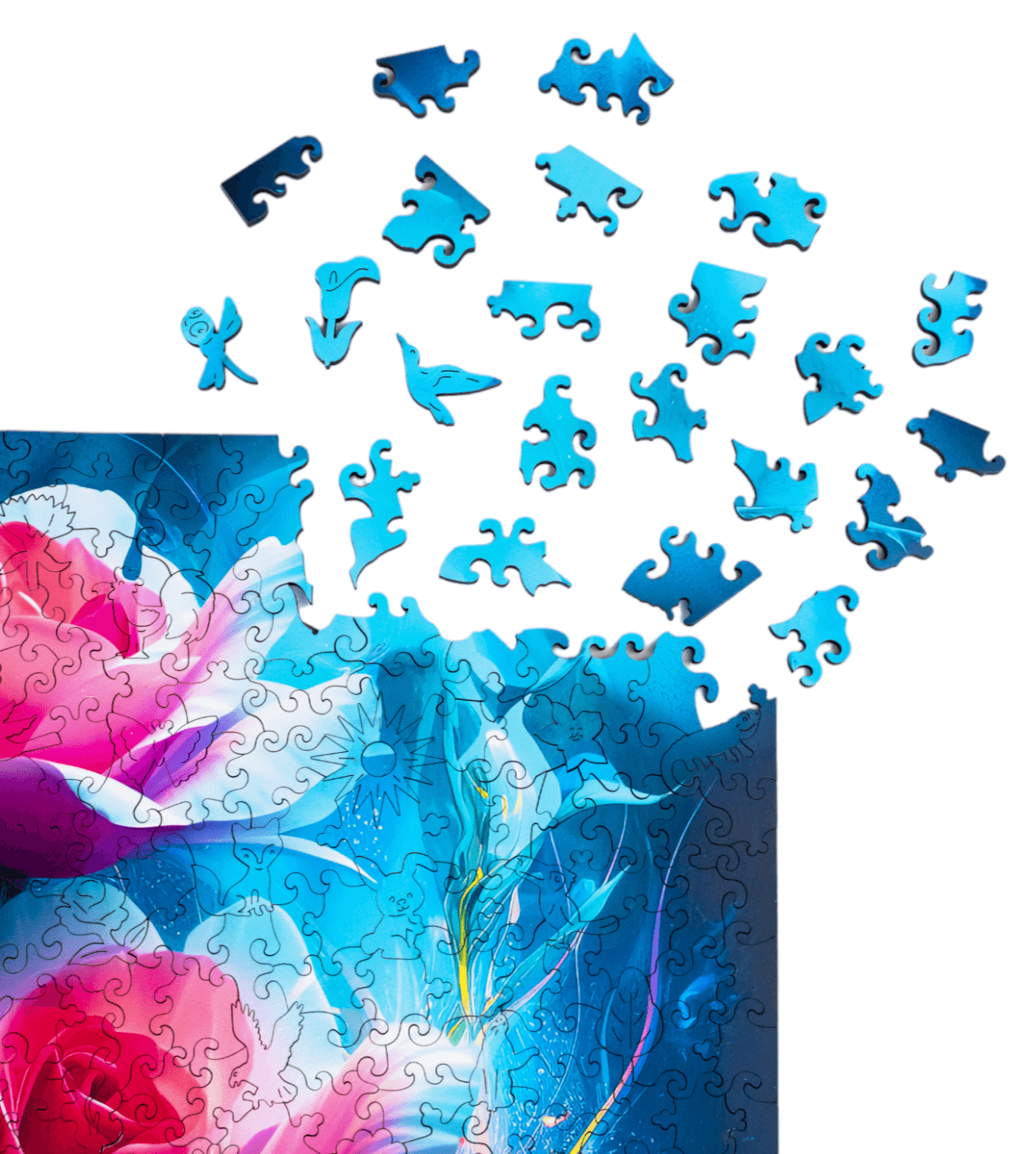 Wooden Jigsaw Puzzle 500 pcs | Roses (PW028e) – Wooden puzzles | Varvikas.Shop