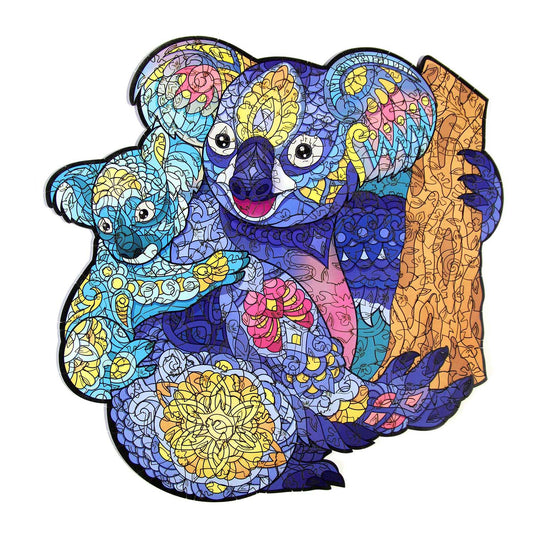 PW004e - Wooden puzzles "Peaceful koalas"
