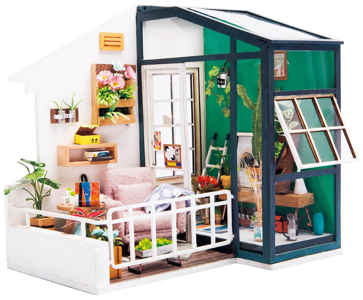 DIY Miniature House Kit (RoomBox) | Balcony Daydreaming (RBM002e) – Roombox | Varvikas.Shop
