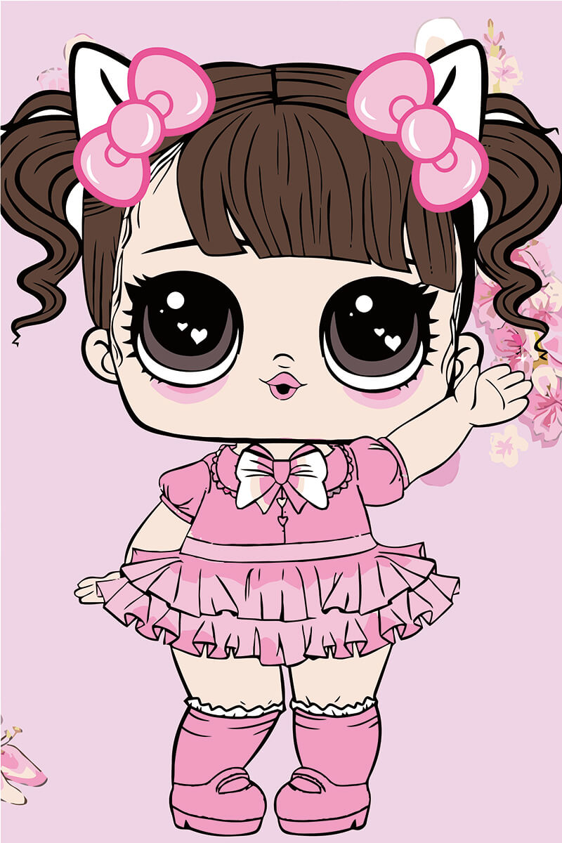 MC1094e - Little Girl in a Pink Dress