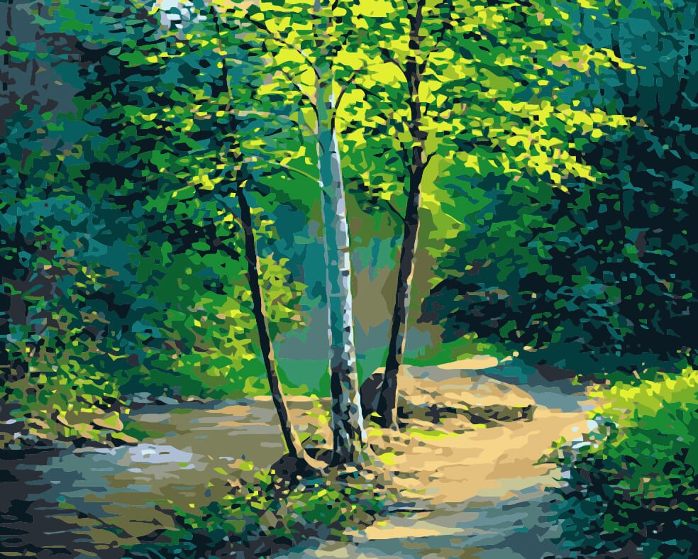 Paint by Numbers 40x50 cm | Birches (MG2170e) – Painting by numbers | Varvikas.Shop